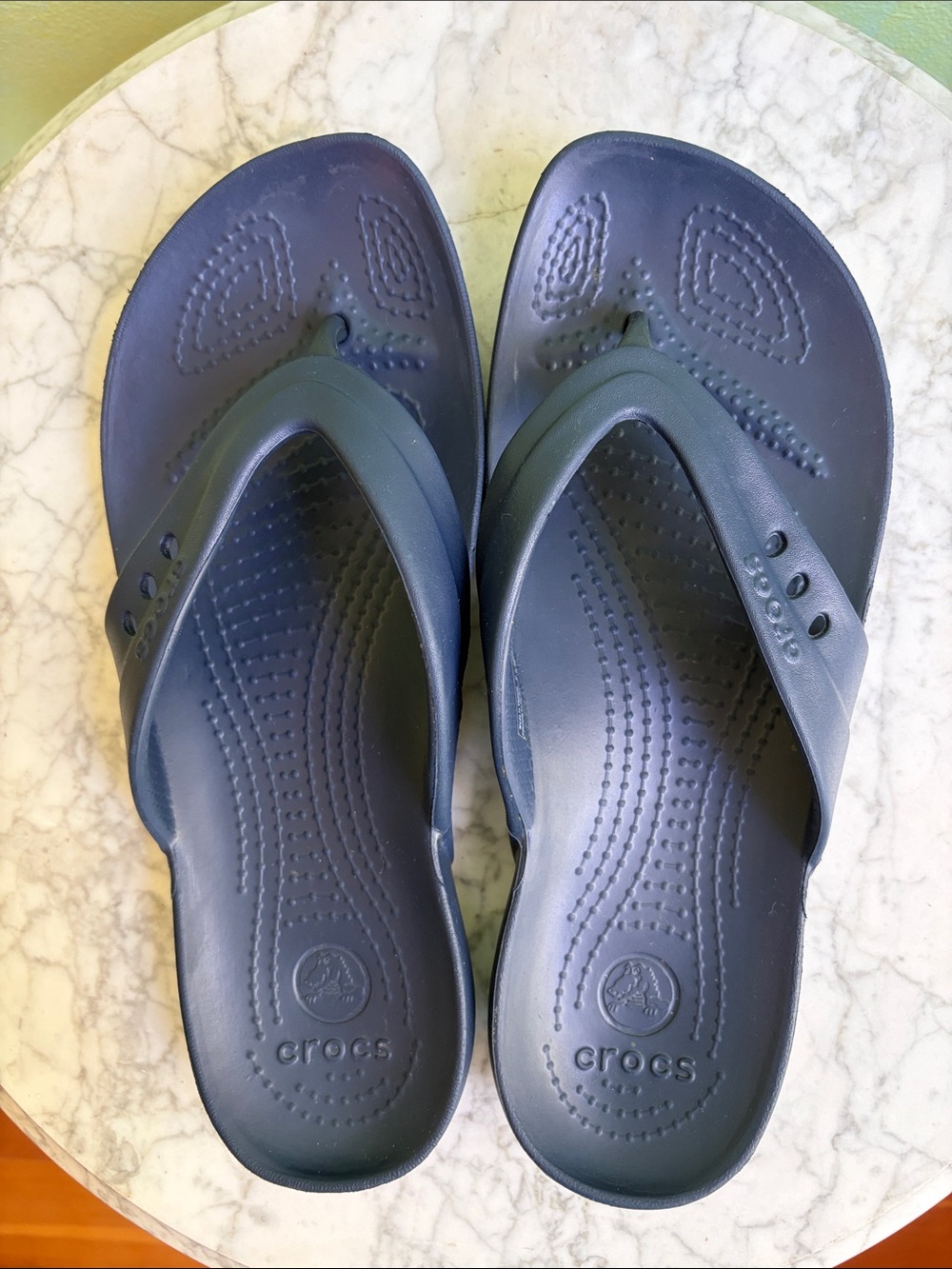 CROCS Classic Navy Blue Flipflops - 9M